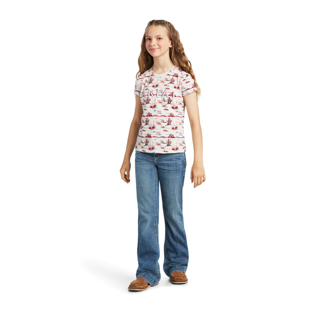 Ariat Girls Yuma Landscape SS Tee - Image 4