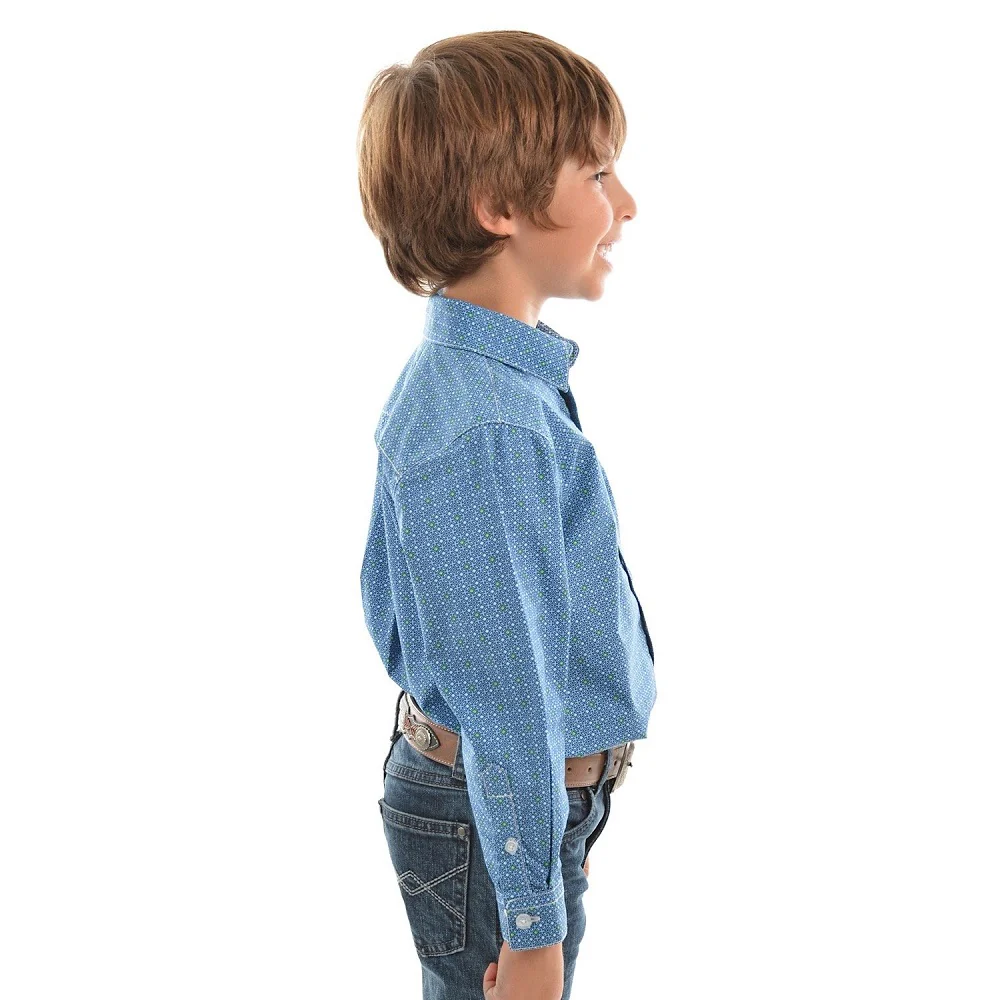 Pure Western Boys Rhett Print Long Sleeve Shirt - Image 4