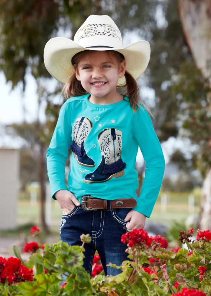 Pure Western Girls Laura Long Sleeve Top - Image 4