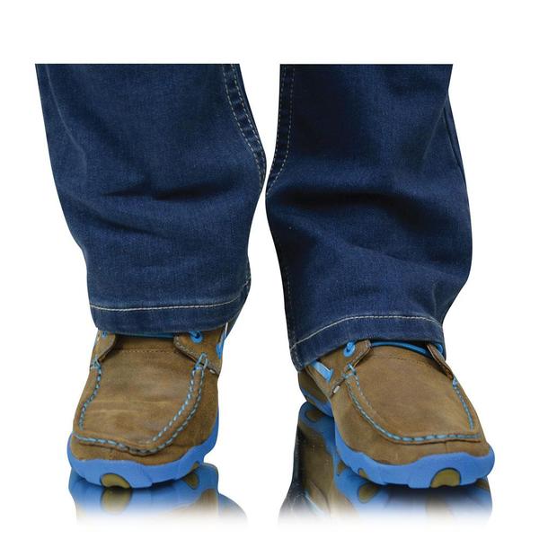 Twisted X Womens Driving Moc Bomber Neon Blue Lace Up Boot - Image 3