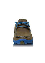 Twisted X Womens Driving Moc Bomber Neon Blue Lace Up Boot - Image 5